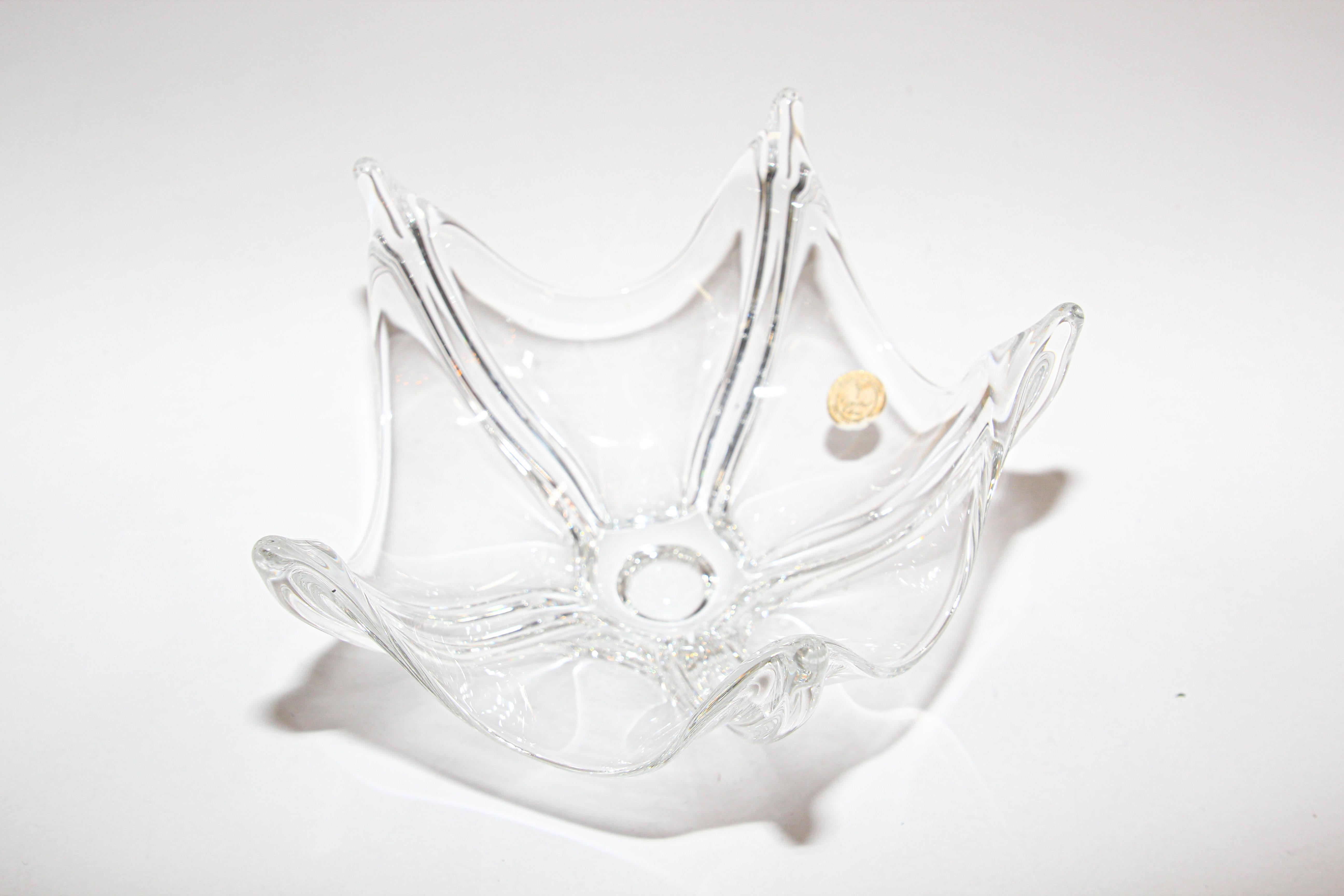 Polonais Bol en verre Bohemia Crystal Clear, Pologne en vente
