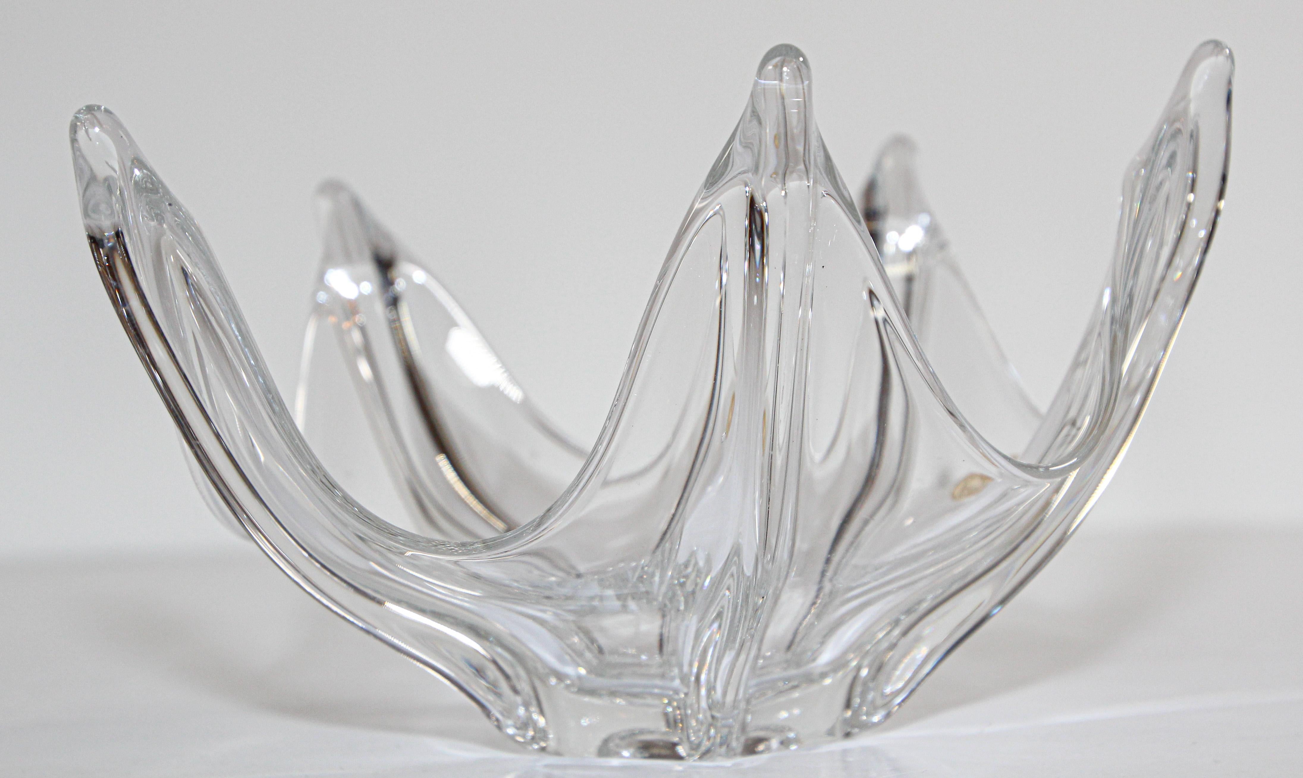 Bol en verre Bohemia Crystal Clear, Pologne Bon état - En vente à North Hollywood, CA
