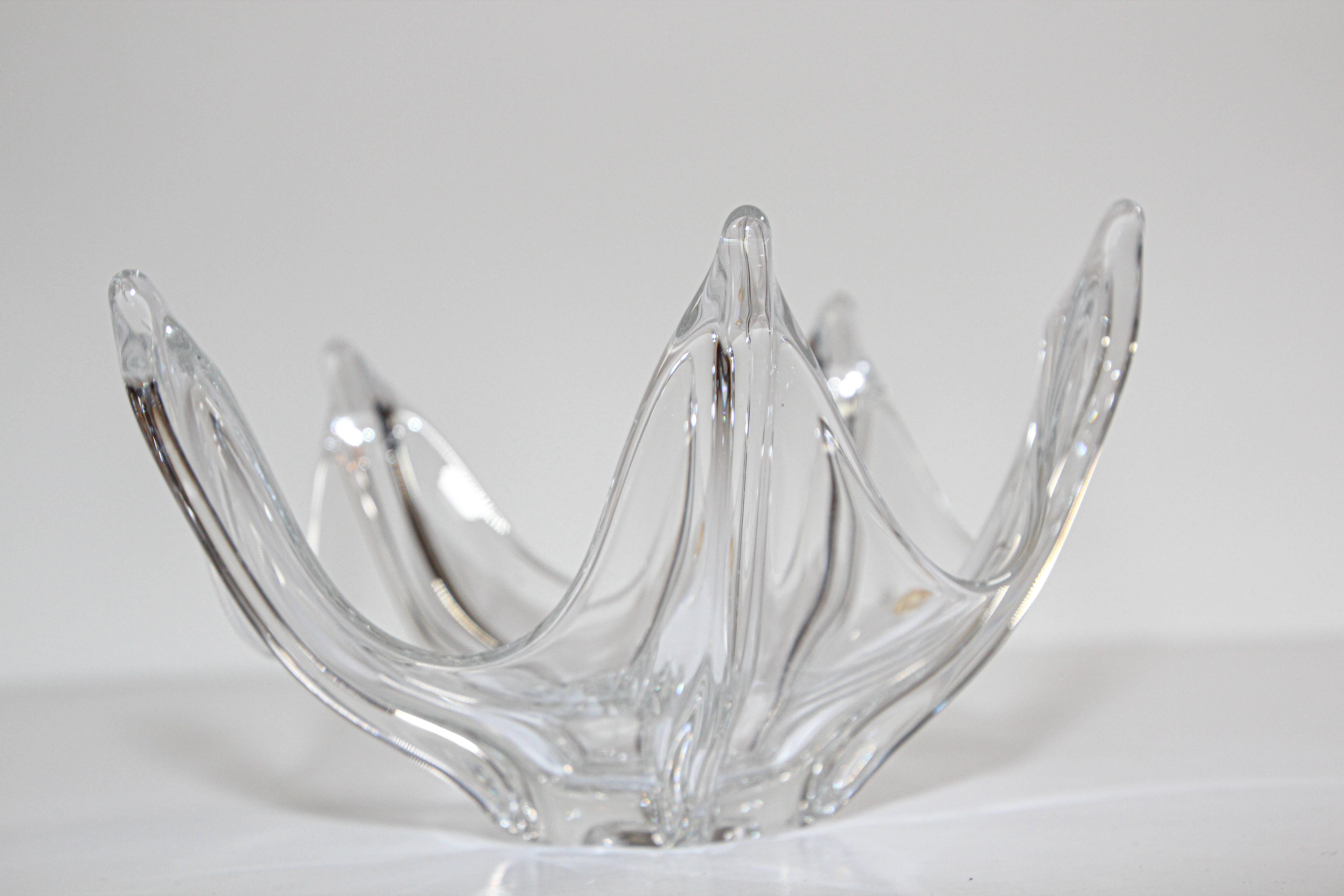 20ième siècle Bol en verre Bohemia Crystal Clear, Pologne en vente