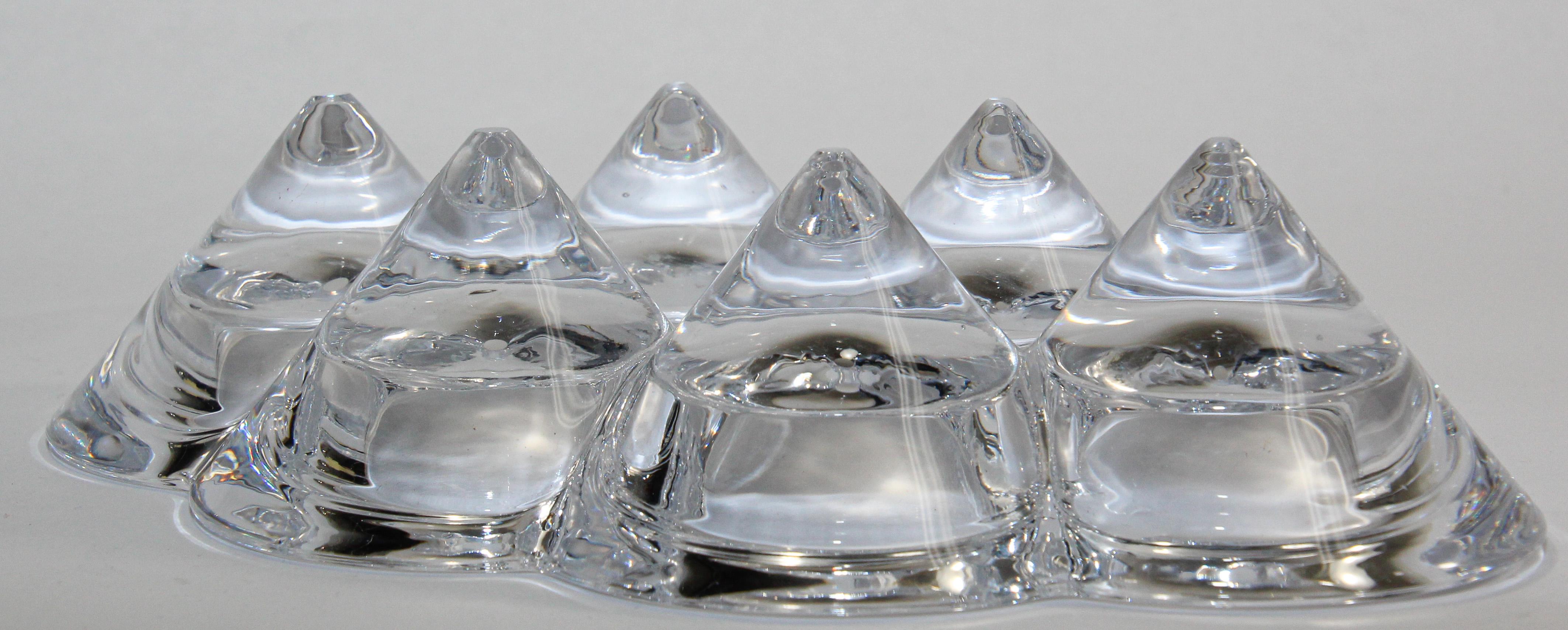 Porte-bougies Votive transparent en cristal de Villeroy and Boch, fabriqué en Allemagne en vente 3