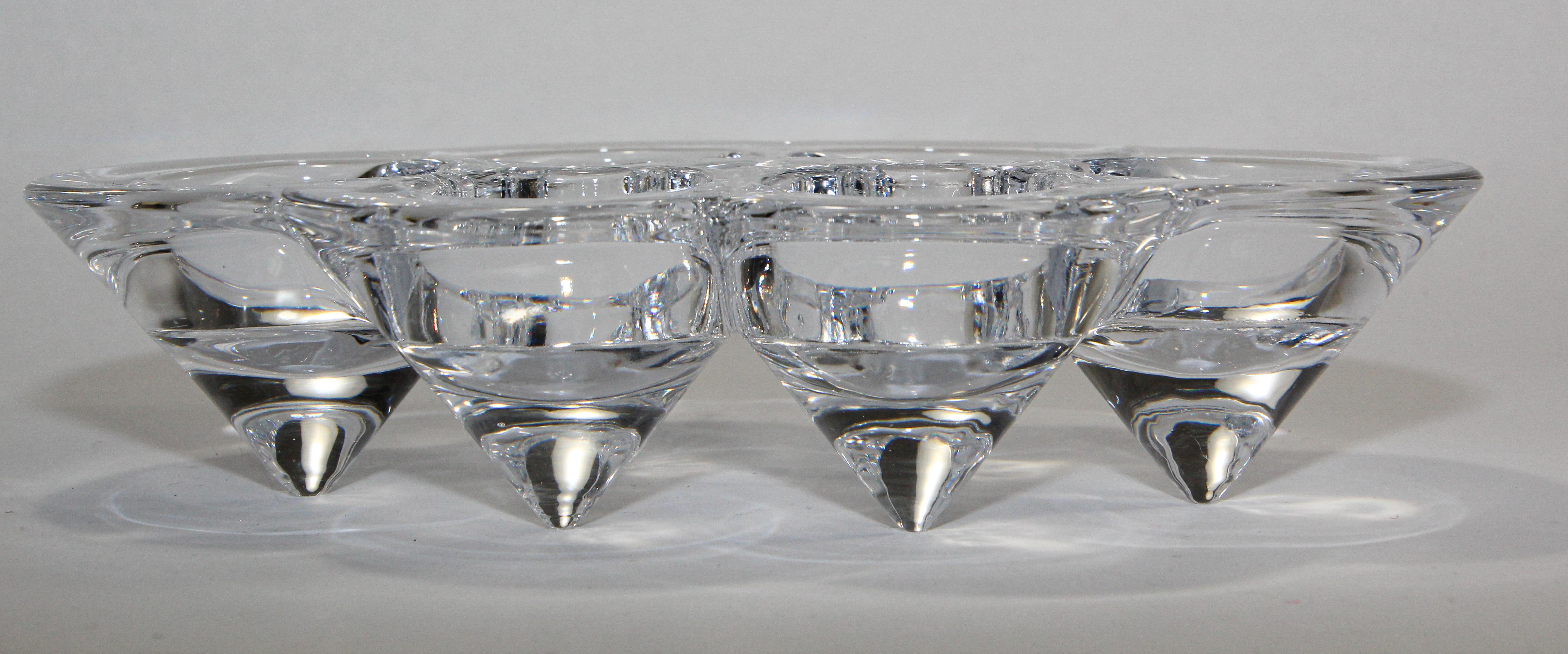 Modern Crystal Clear Votive Candle Holder by Villeroy and Boch Made in Germany For Sale