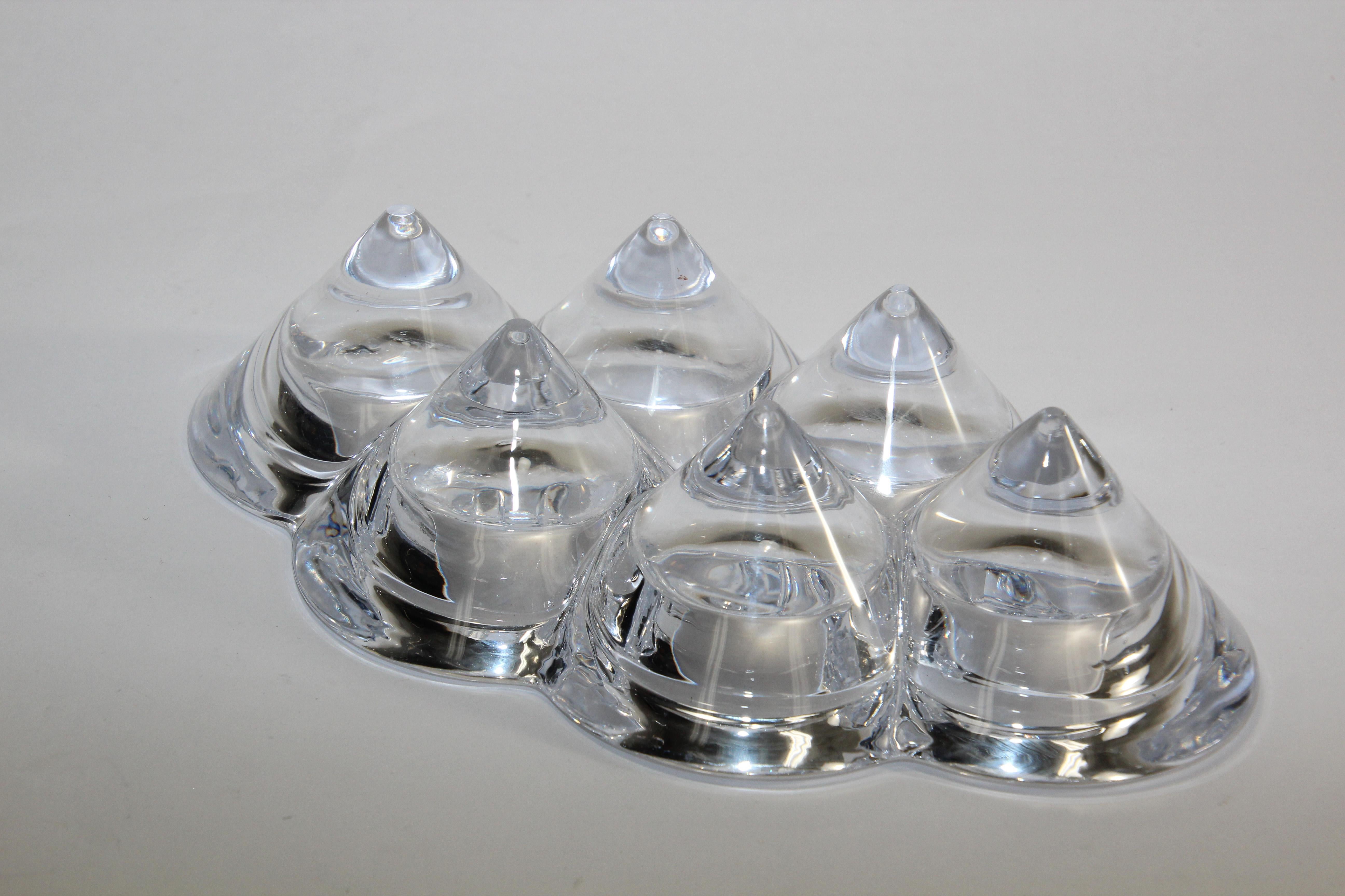 Crystal Clear Votive Candle Holder by Villeroy and Boch Made in Germany In Good Condition For Sale In North Hollywood, CA