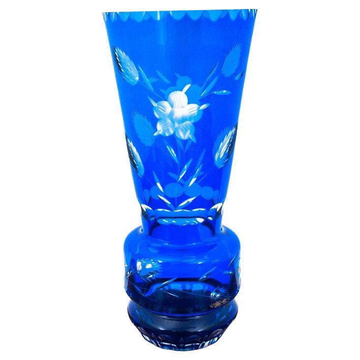 Crystal Cobalt Blue Vase