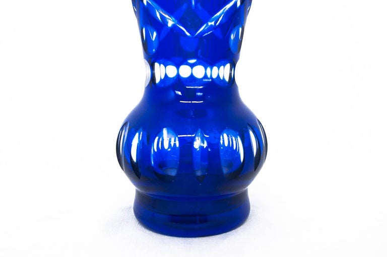 Crystal Cobalt Vase at 1stDibs