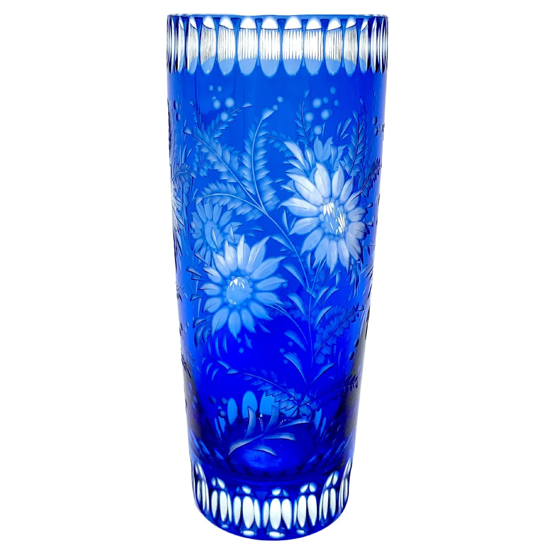 Crystal Cobalt Vase at 1stDibs