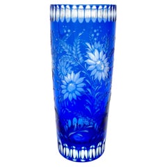 Crystal Cobalt Vase, Poland, 1960s