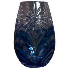 Crystal Cobalt Vase, Poland, 1970s Crystal Cobalt Vase, Poland, 1970s