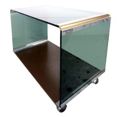 Mesa de centro de cristal George by Gallotti & Radice, Años 70