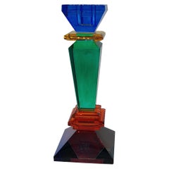 Crystal Colorful Candleholder, Made in Italy