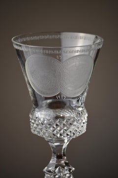 Crystal commemorative Glass, 600th anniversary Anglo-Portuguese Alliance, 1973