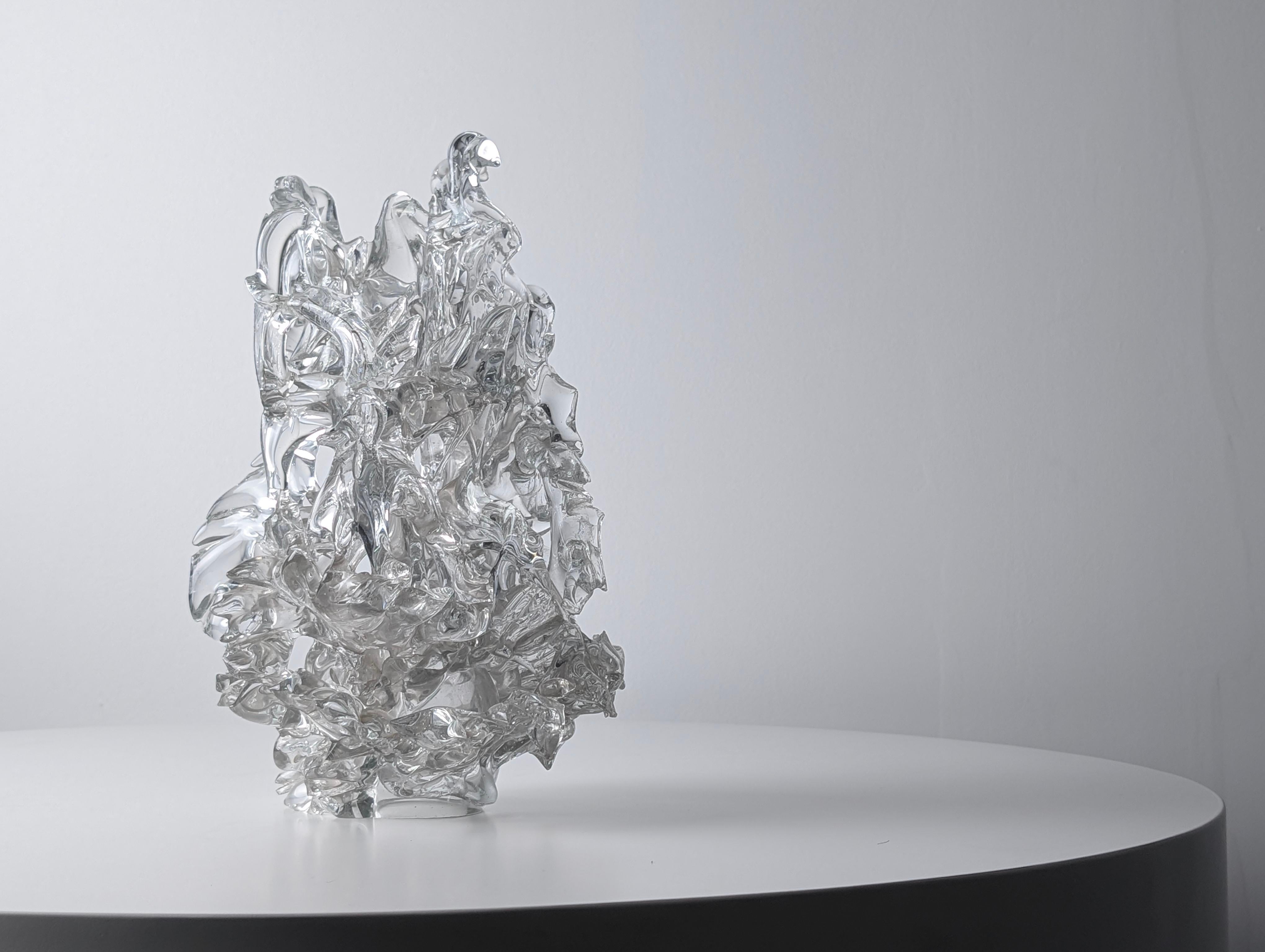 Kristallkorallen-Skulptur, René Roubicek, Tschechische Republik, ca. 1960er Jahre (Glas) im Angebot