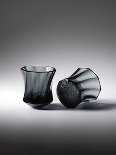 Crystal Creative Tornado Hand-Cut Crystal Glasses set, Smoke