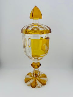 Crystal Cup Horse with Lid 19th Century