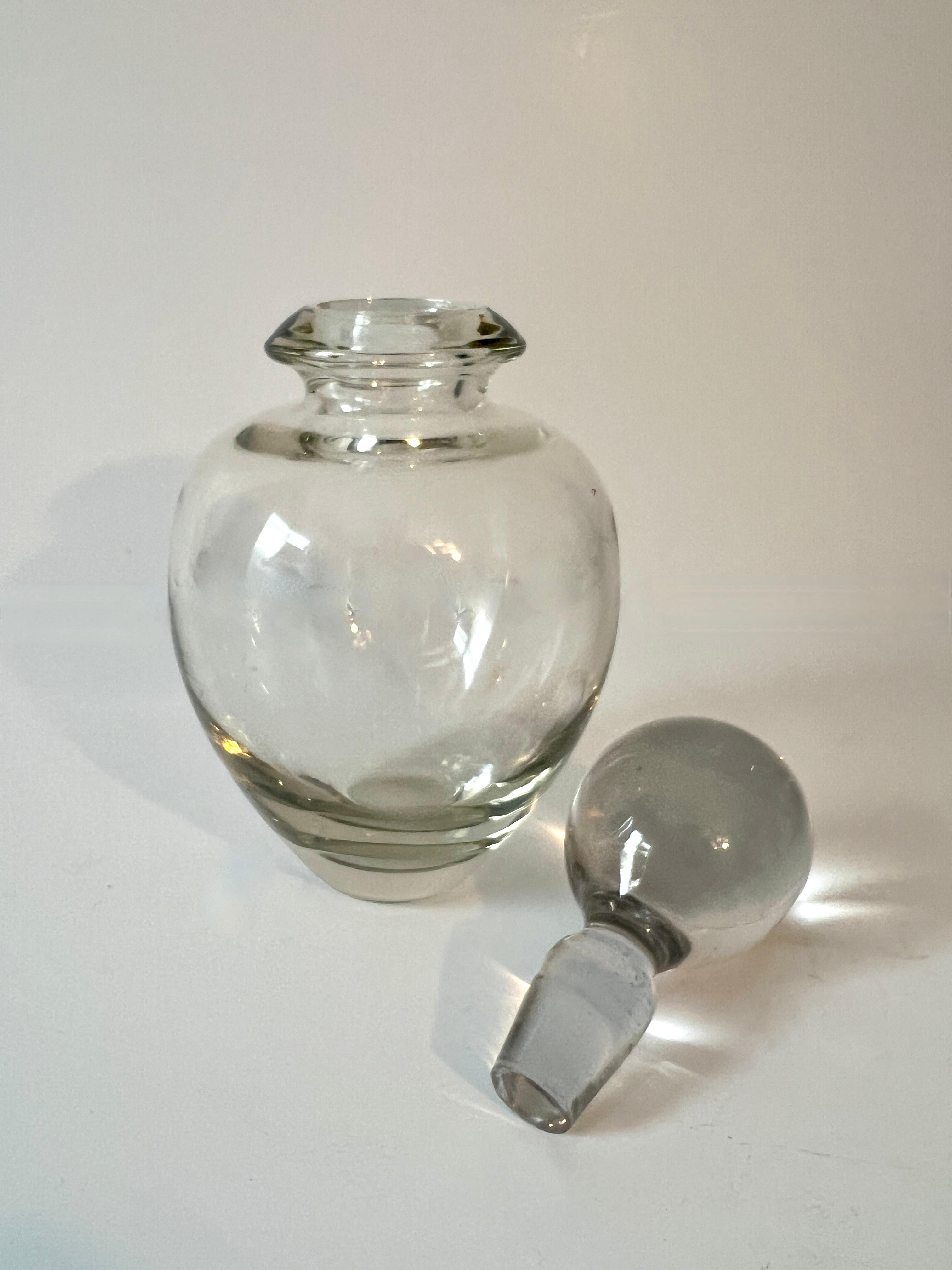 Hand-Crafted Crystal Decanter For Sale