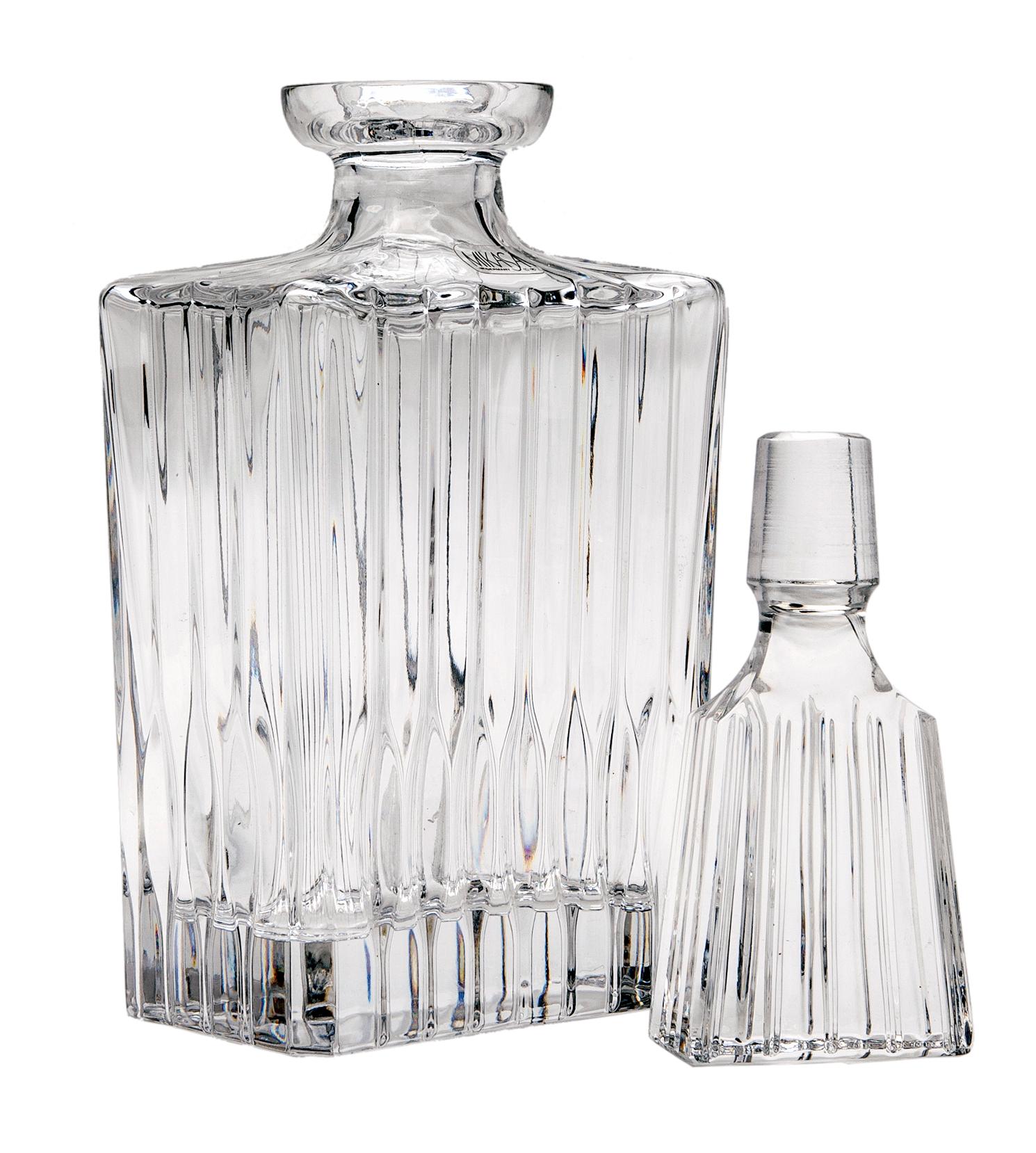 Crystal Decanter with 2 Stoppers For Sale 1