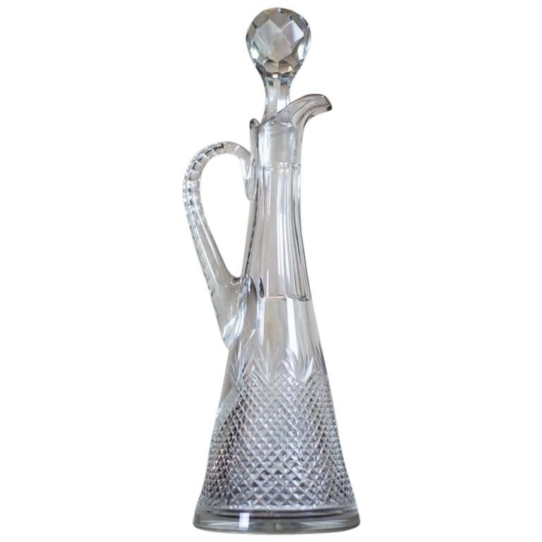 Crystal Decanter with a Handle at 1stDibs