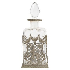 Decantador de Cristal con Decoraciones Antiguas, Siglo XIX, Periodo Napoleón III.