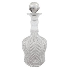 Vintage Crystal Decanter with Sterling Silver Stopper