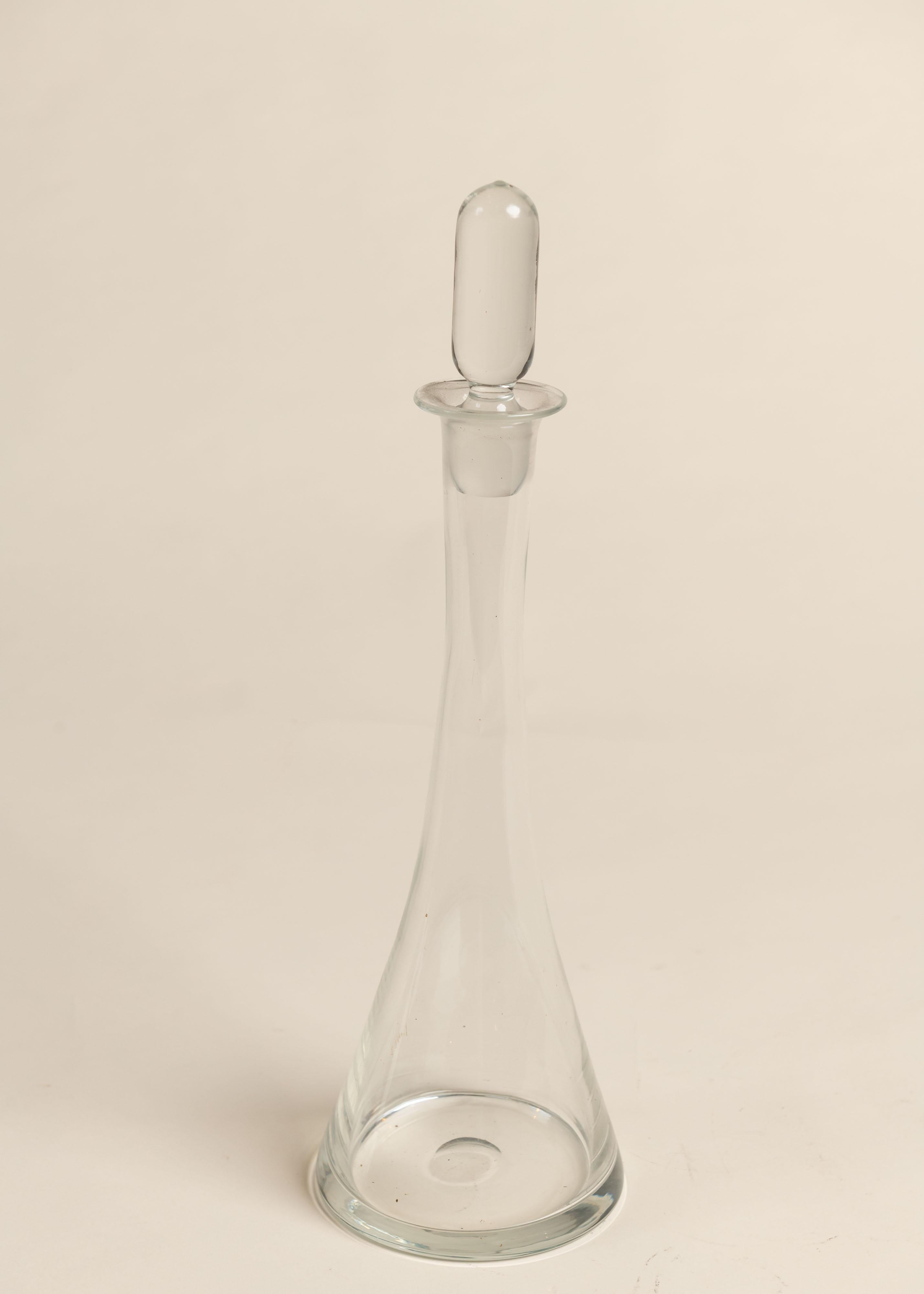 Cristal Carafe en cristal avec bouchon, 20e siècle en vente