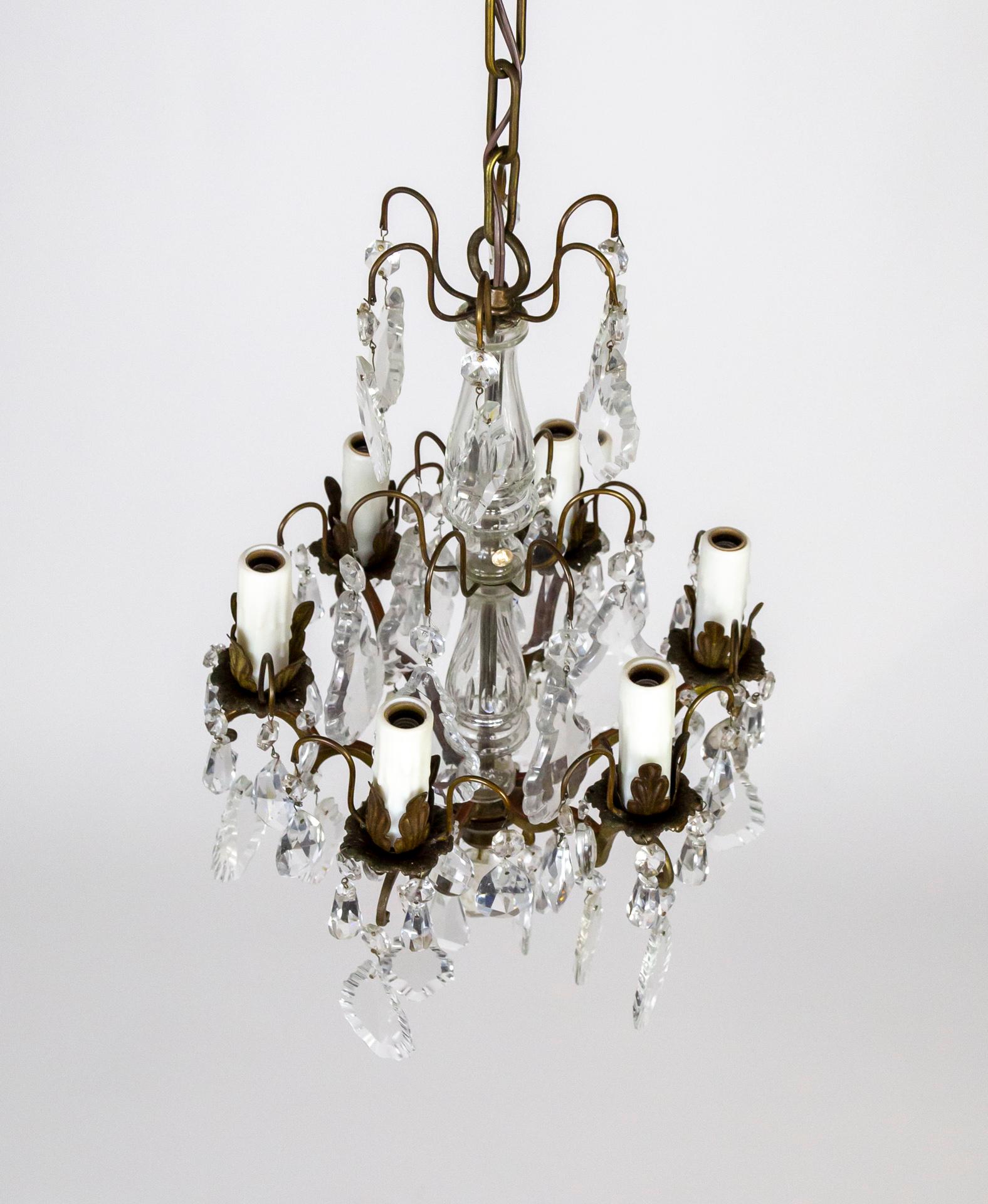 Crystal Decked 6-Light Austrian Chandelier For Sale 1