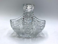 Crystal Decorative Basket, Poland, 1950s