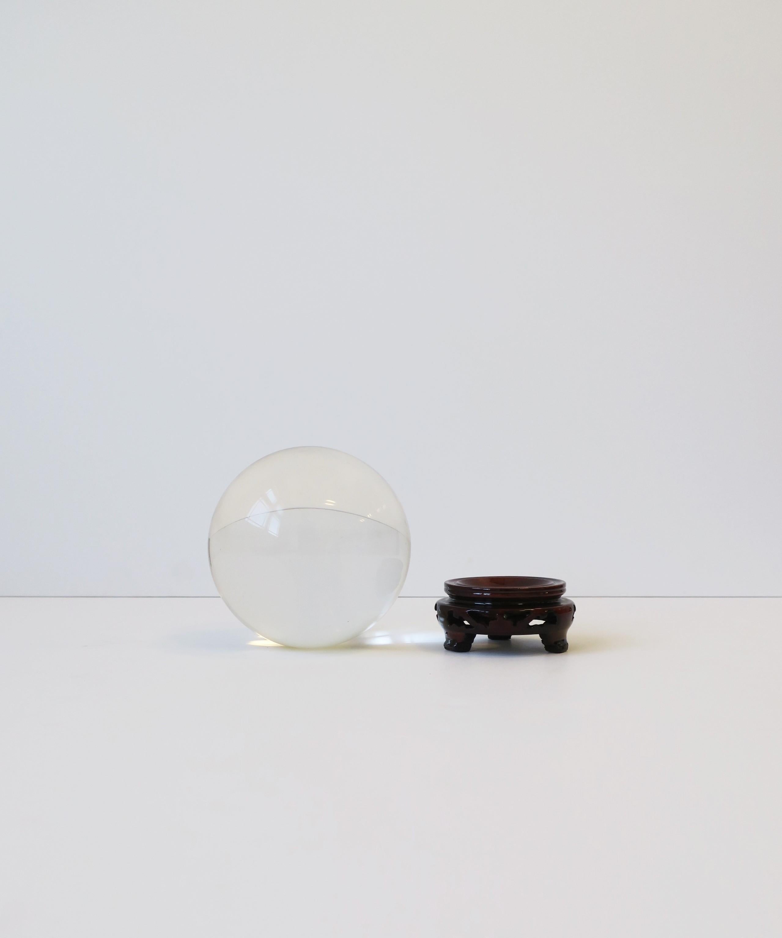 Crystal Ball Sphere with Chinoiserie Base 2