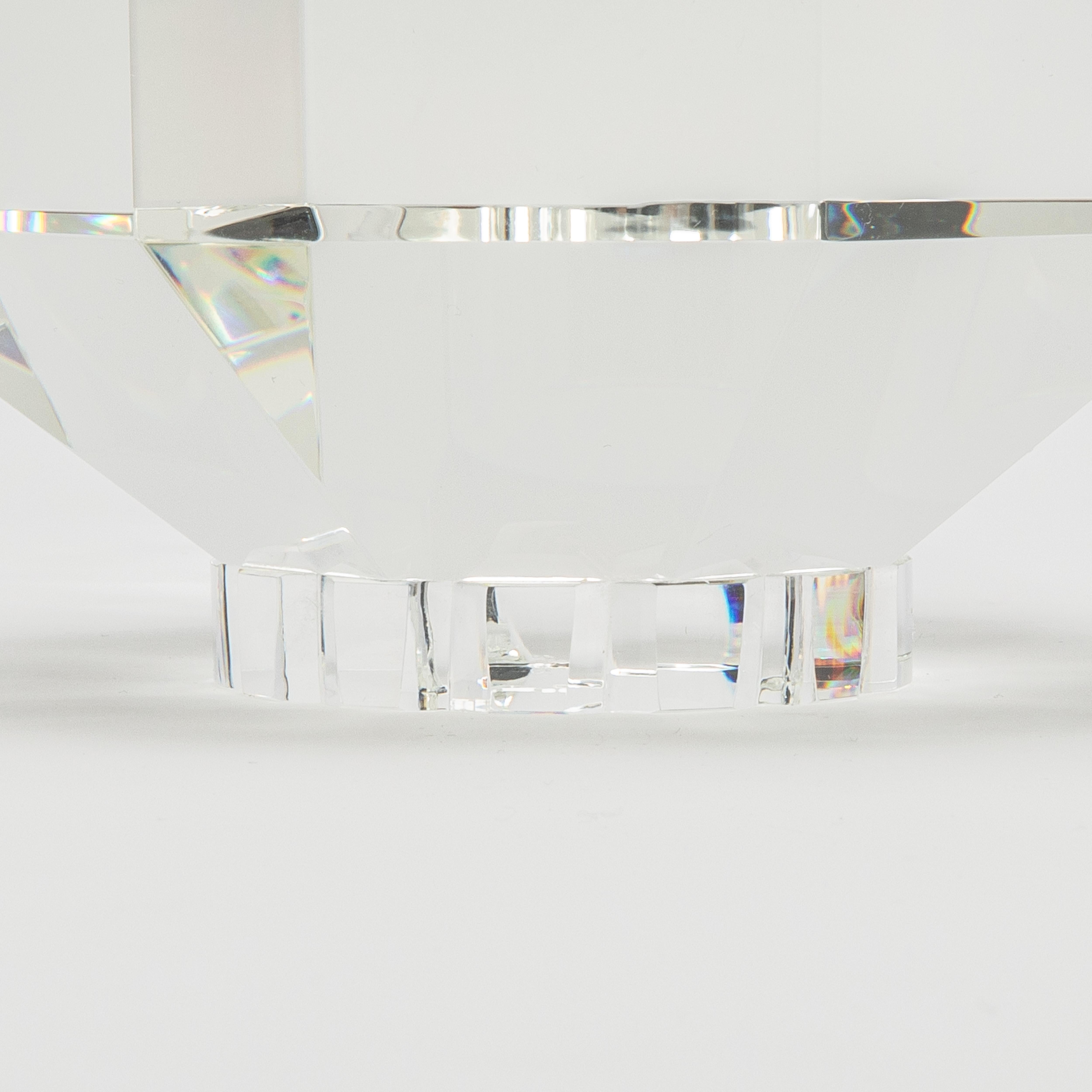 Diamant-Kristallvotiv von KA Glas (amerikanisch) im Angebot