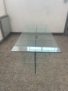 Tavolo da pranzo in cristallo di Max Ingrand per Fontana Arte