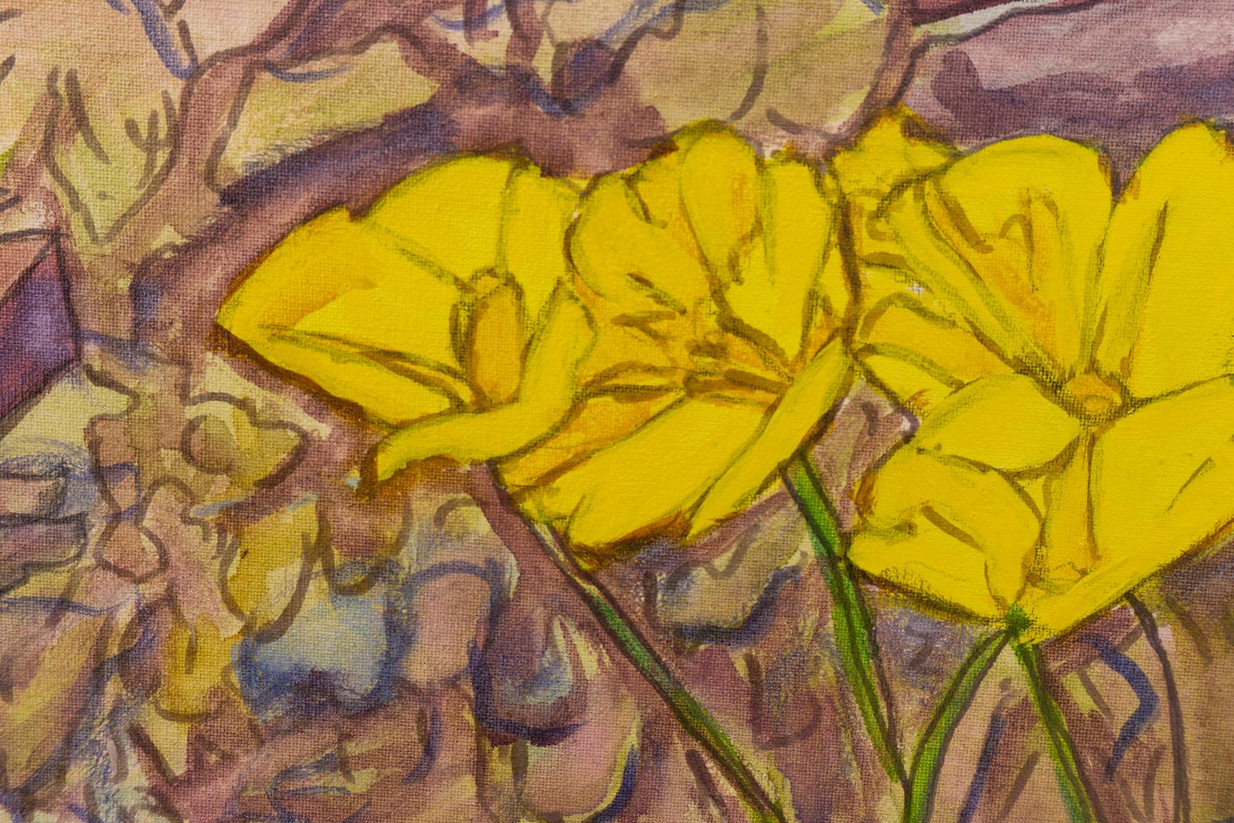 Desert Poppies, Original Painting For Sale 1