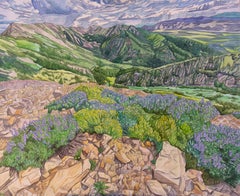 Lupine and Talus, Original Painting