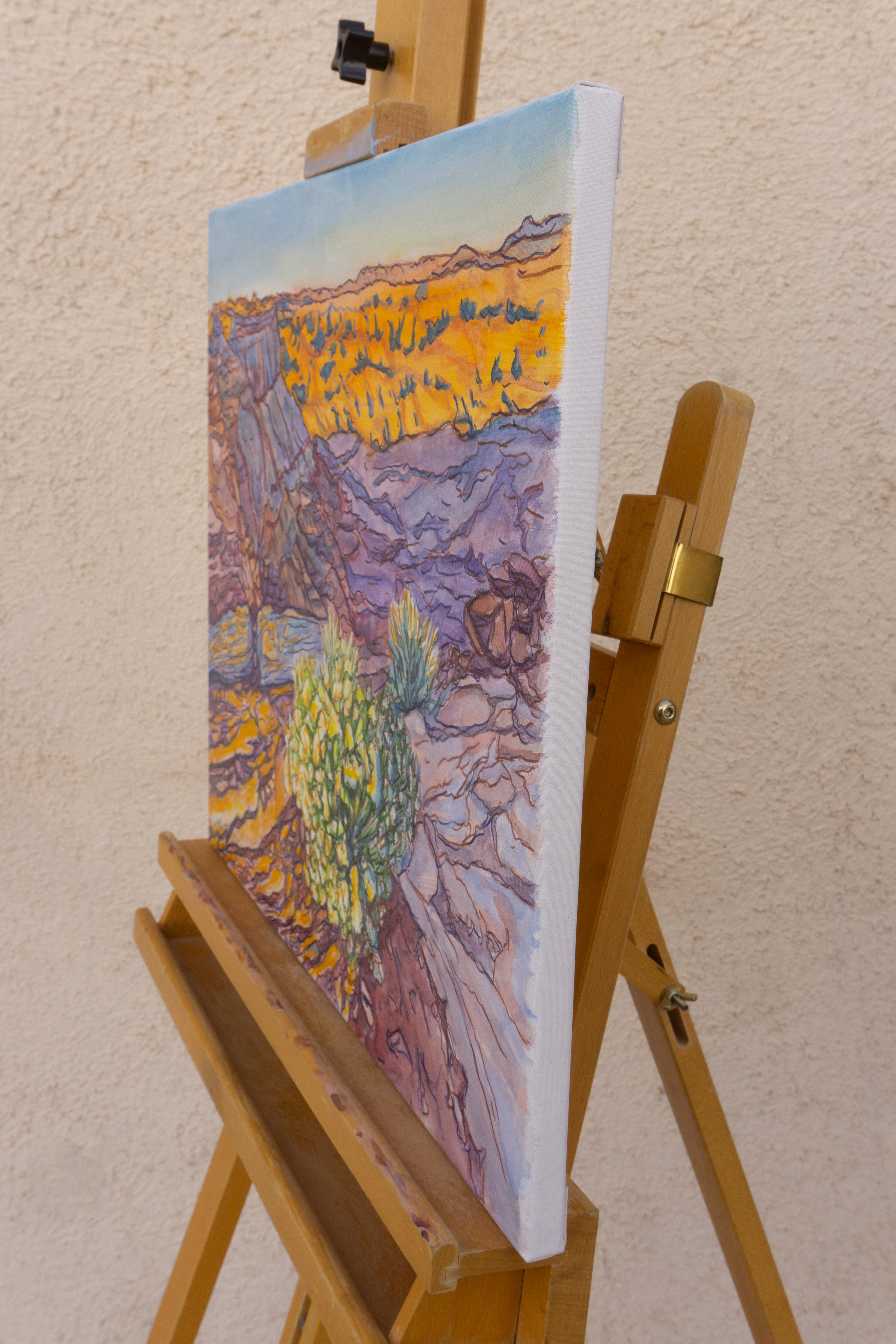 Morning at Canyonlands, Originalgemälde (Expressionismus), Mixed Media Art, von Crystal DiPietro