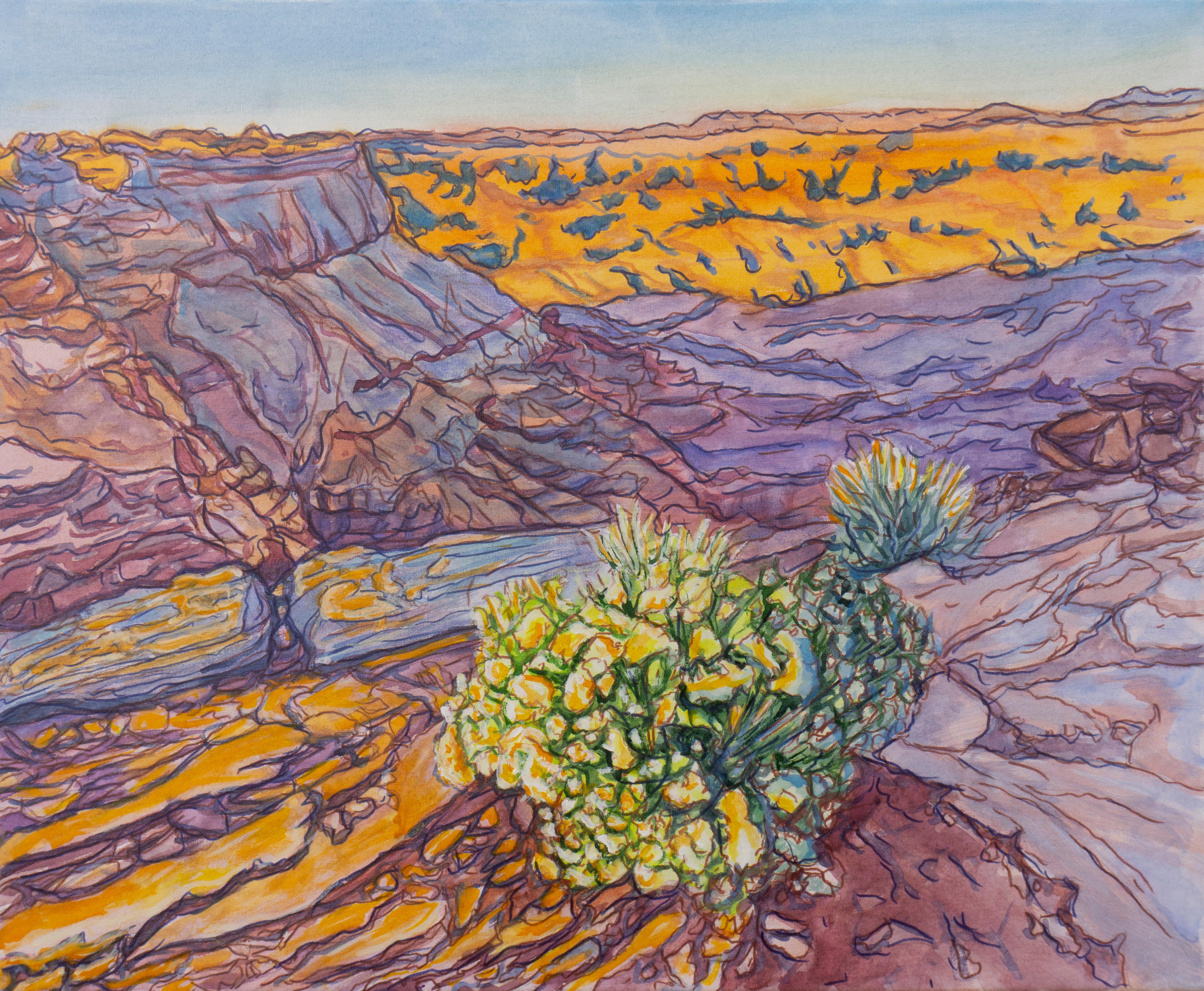 Morning at Canyonlands, Originalgemälde – Mixed Media Art von Crystal DiPietro