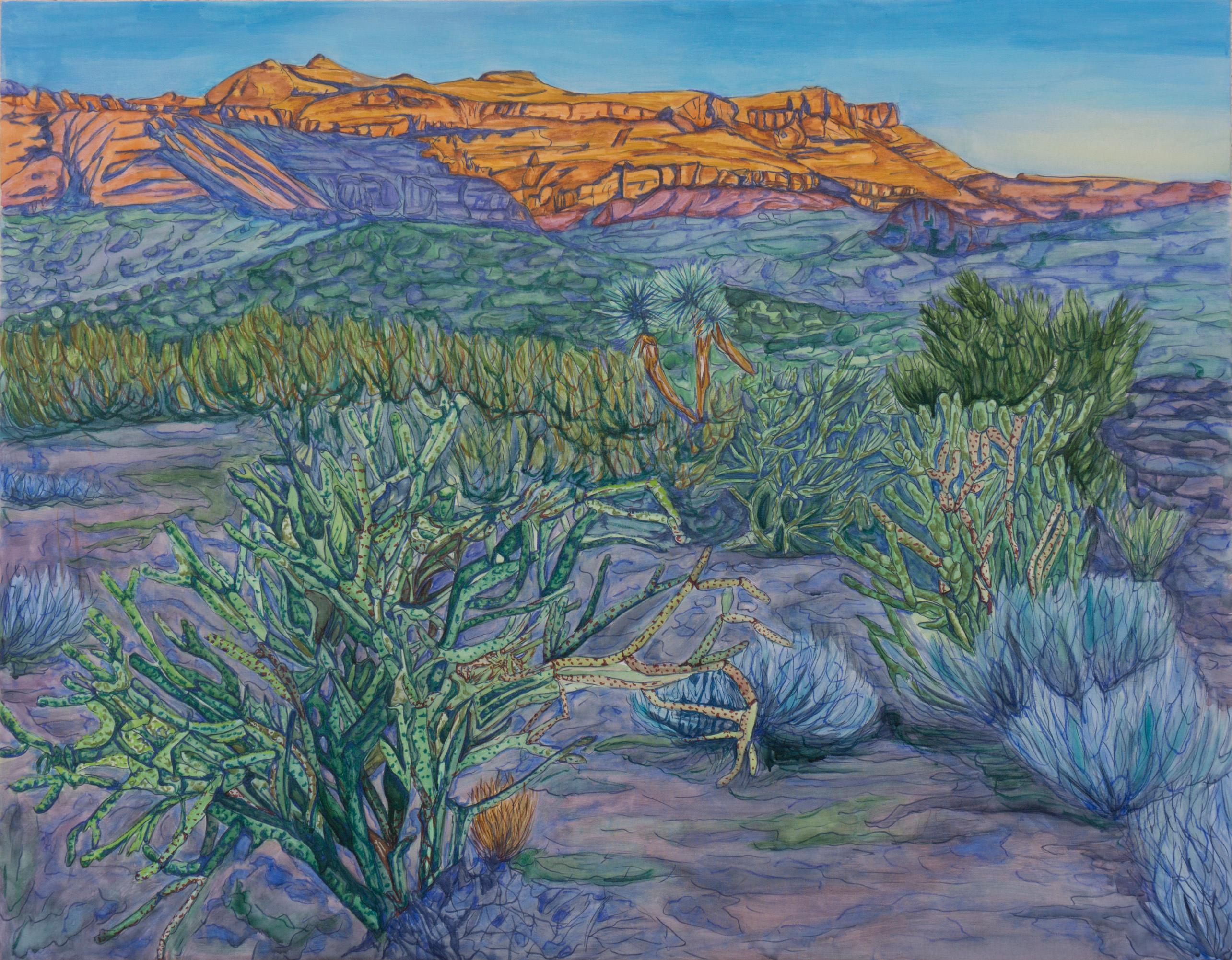 Sonoran Dawn, Original Painting - Mixed Media Art by Crystal DiPietro