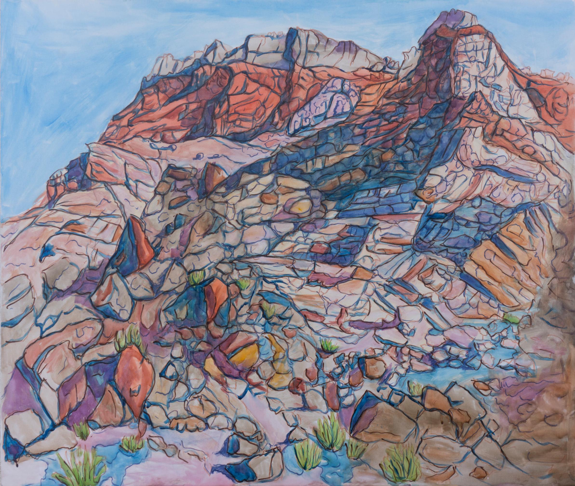 Untamed Ridge, Original Painting - Mixed Media Art by Crystal DiPietro