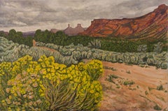 Valle del Castillo Tormenta de lluvia, Pintura, Acrílico sobre lienzo