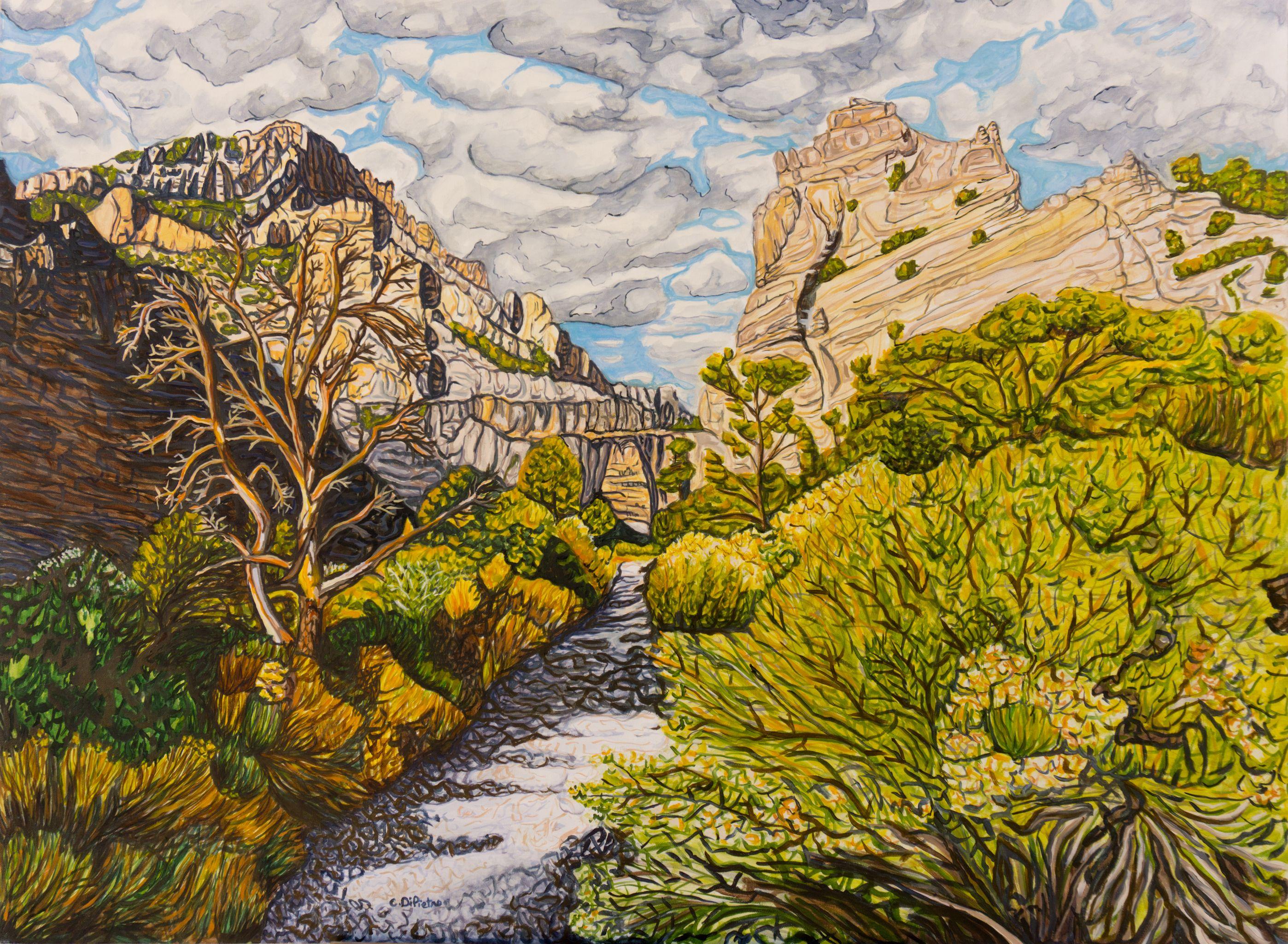 Crystal DiPietro Landscape Painting - Deadman Canyon, Painting, Oil on Canvas