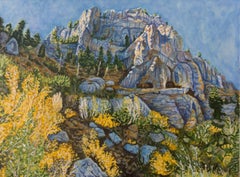 Fall Morning In Hummingbird Hollow, Gemälde, Acryl auf Leinwand