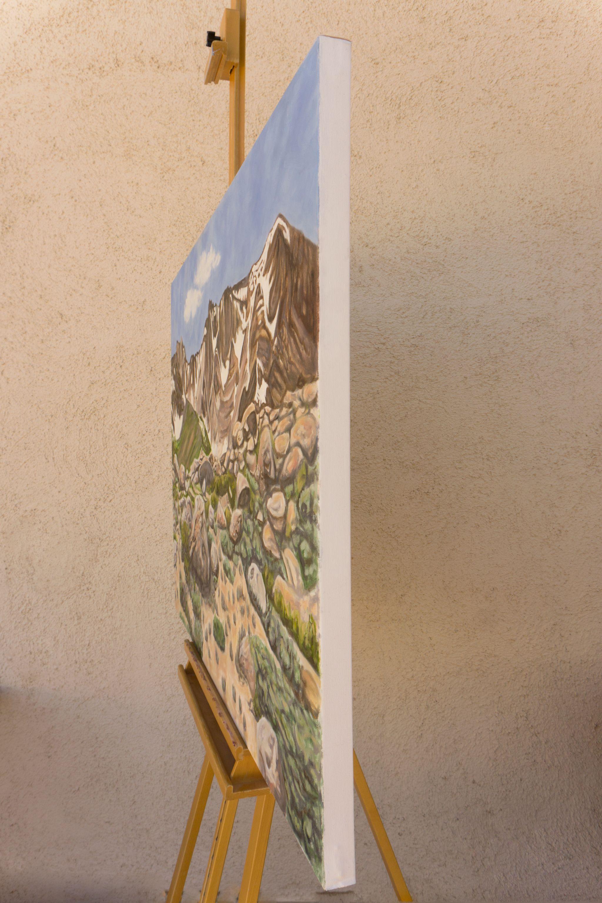 Esta es la vista del monte Morrison desde otra cresta de la hermosa Sierra de California. Había hecho una subida muy dura por esta cresta y la montaña seguía imponiéndose sobre mí. Fue humillante e inspirador :: Pintura :: Contemporánea :: Esta obra