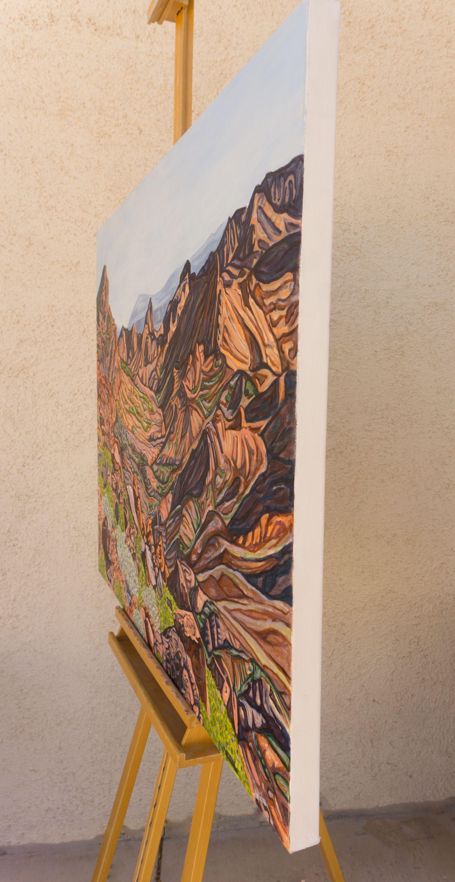 Pendientes, Pintura, Óleo sobre lienzo - Painting Contemporáneo de Crystal DiPietro