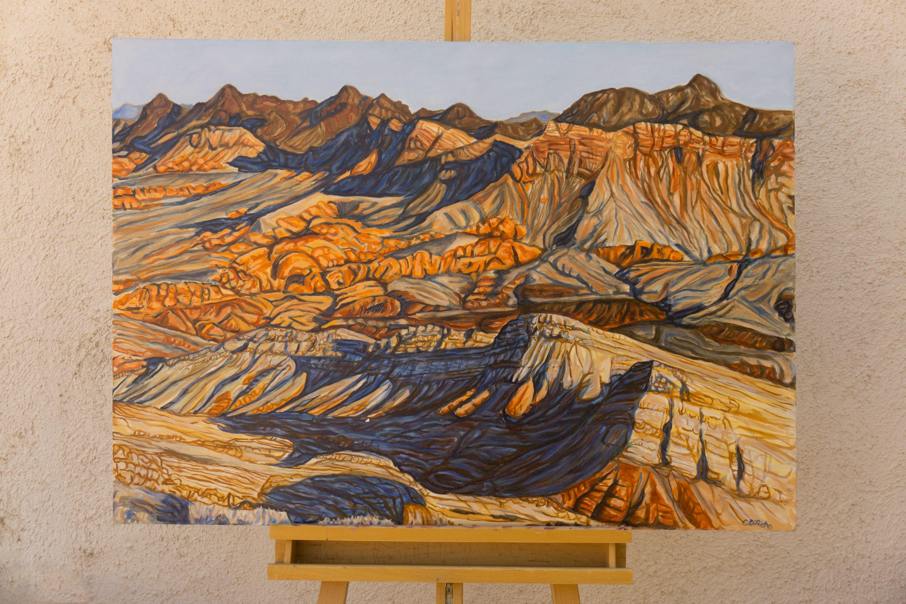 Sunset Shadows In Pinto Valley, Painting, Oil on Canvas For Sale 1