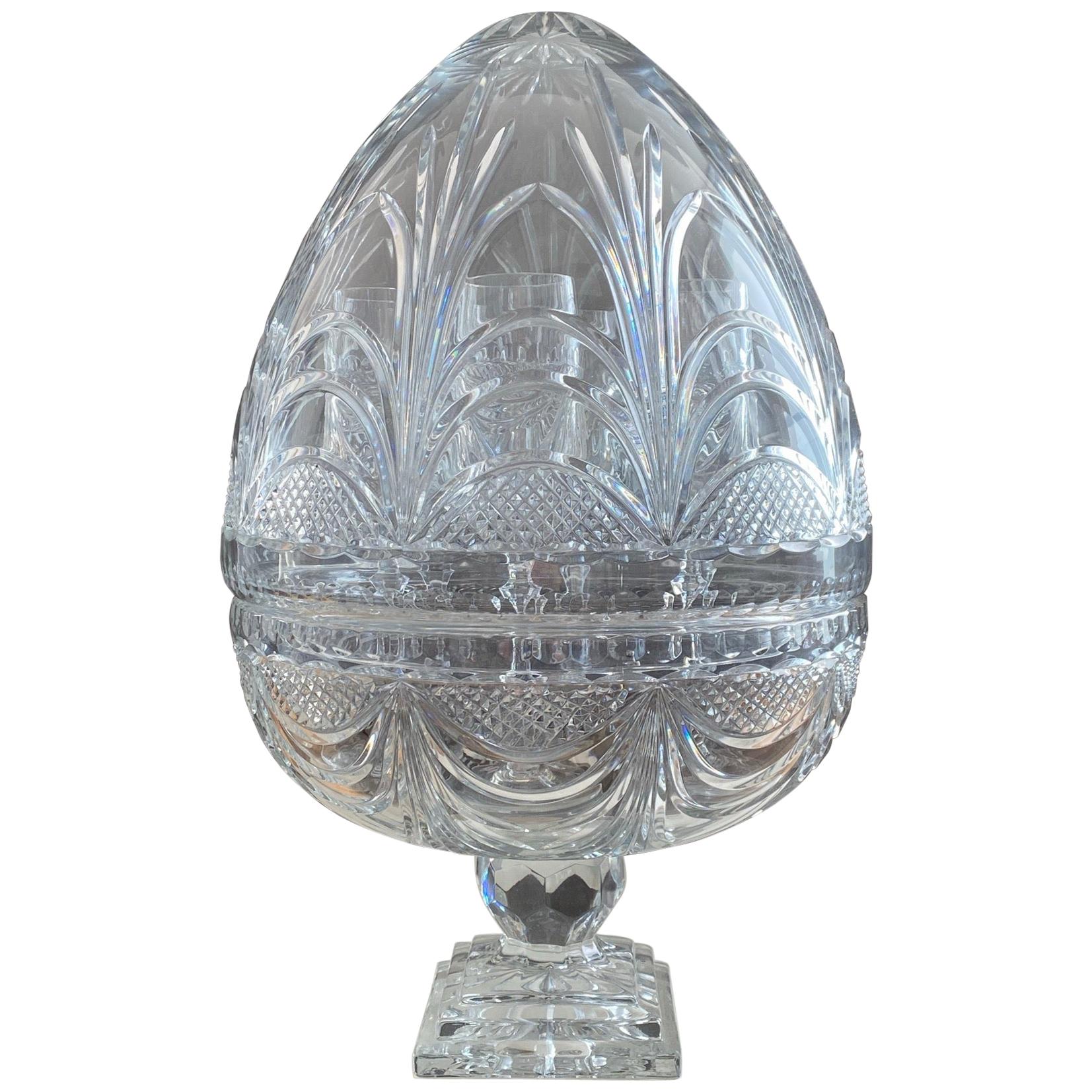 Crystal Egg Champagne Cellar, Lorrain Crystal Glassware, from circa 70s'- 80s' For Sale