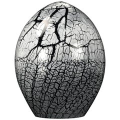Kristall-Ei Farbe Weiß:: aus Glas:: Italien