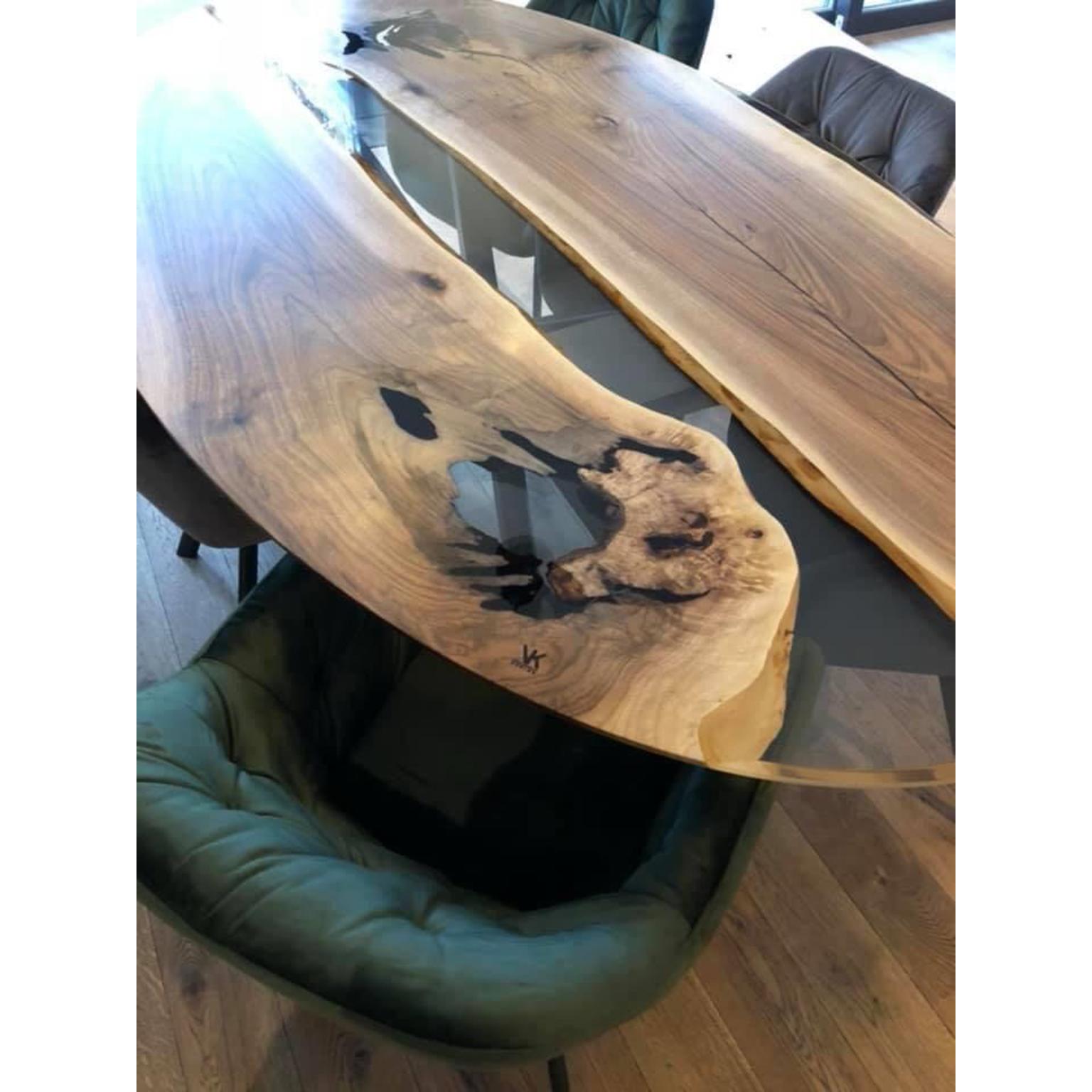 Crystal Ellipse Dining Table by KV Design In New Condition For Sale In Geneve, CH