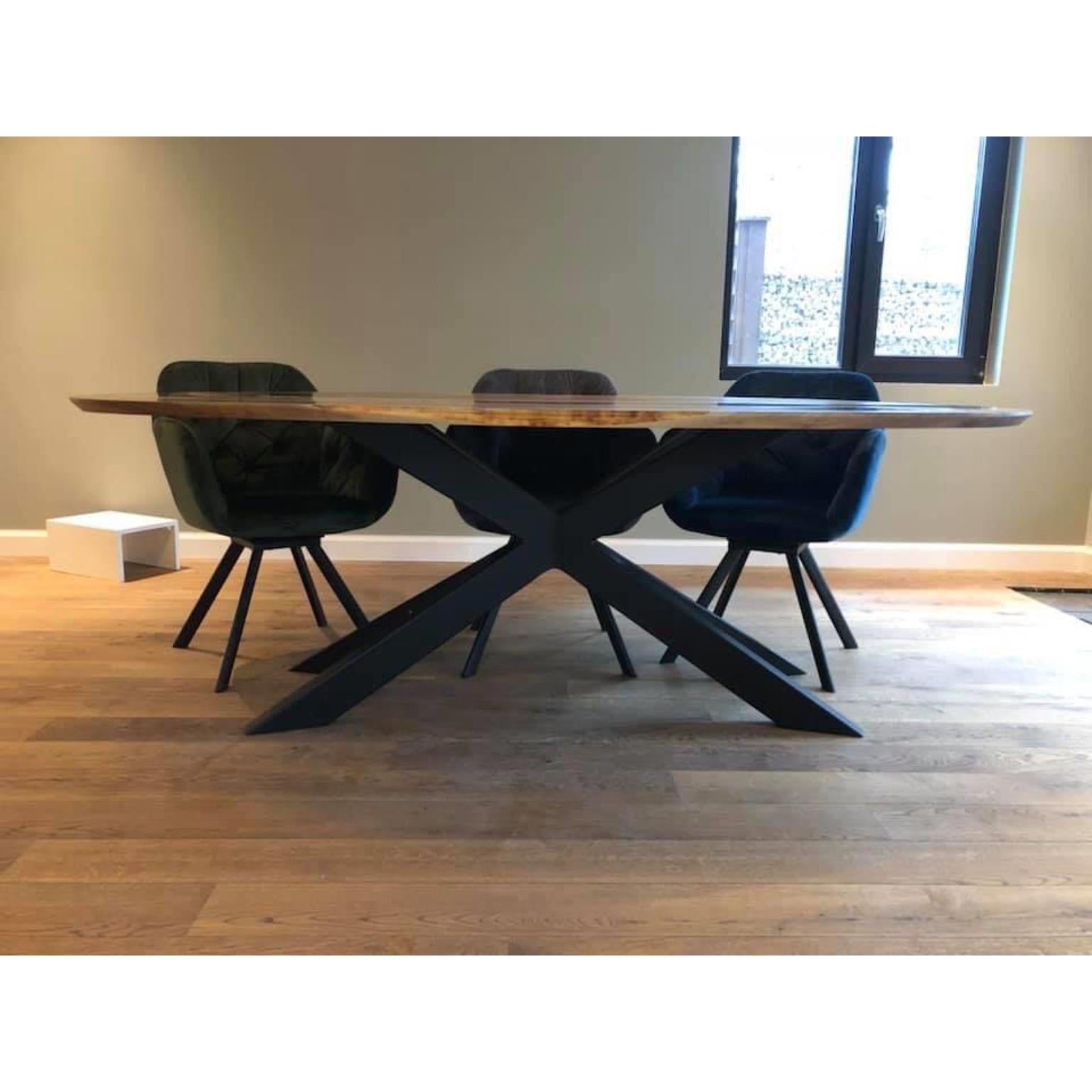 Resin Crystal Ellipse Dining Table by KV Design For Sale