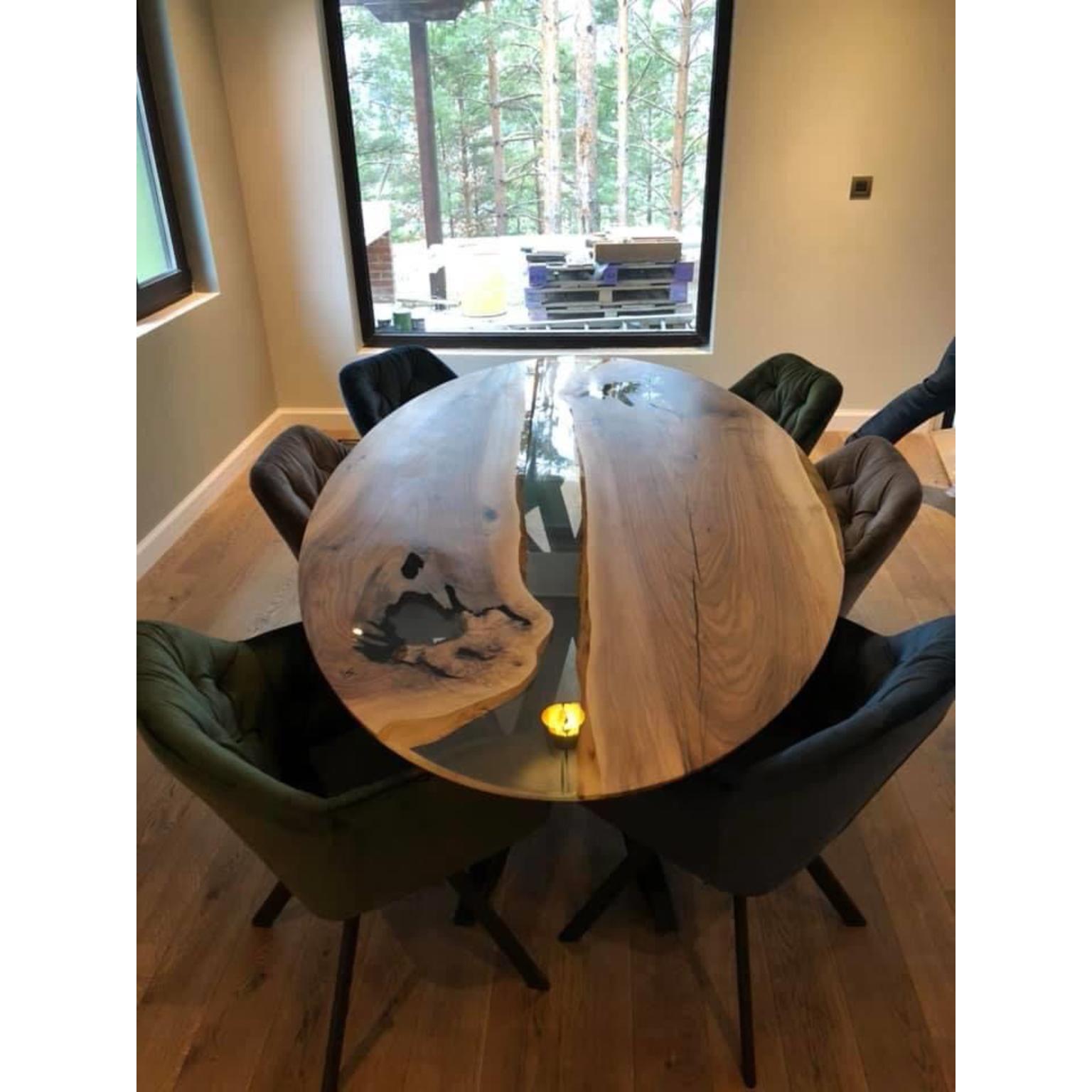 Crystal Ellipse Dining Table by KV Design For Sale 1