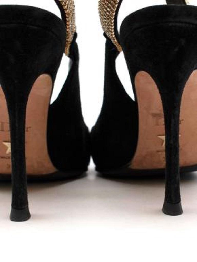 embellished slingback heels