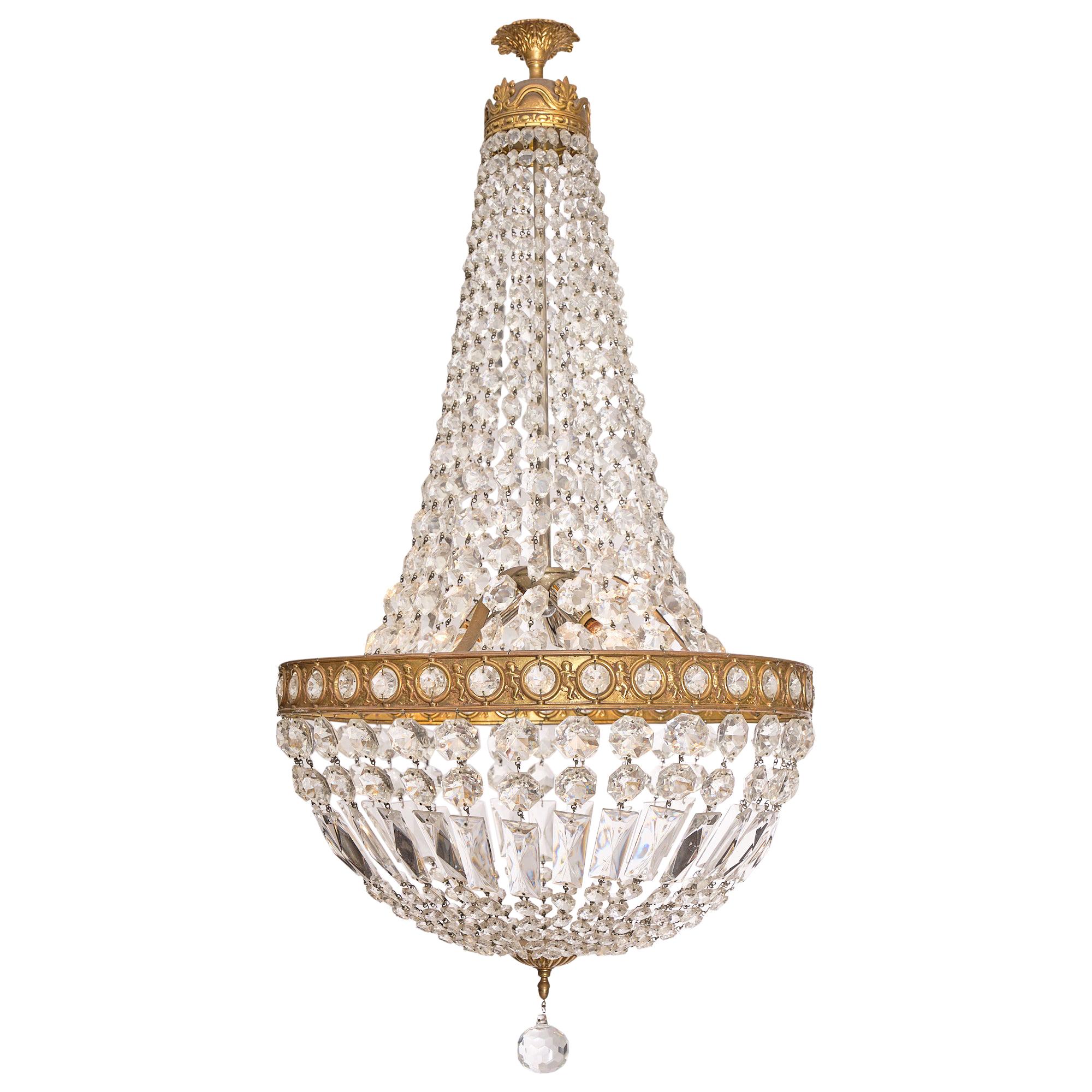 Crystal Empire Style Vintage Chandelier