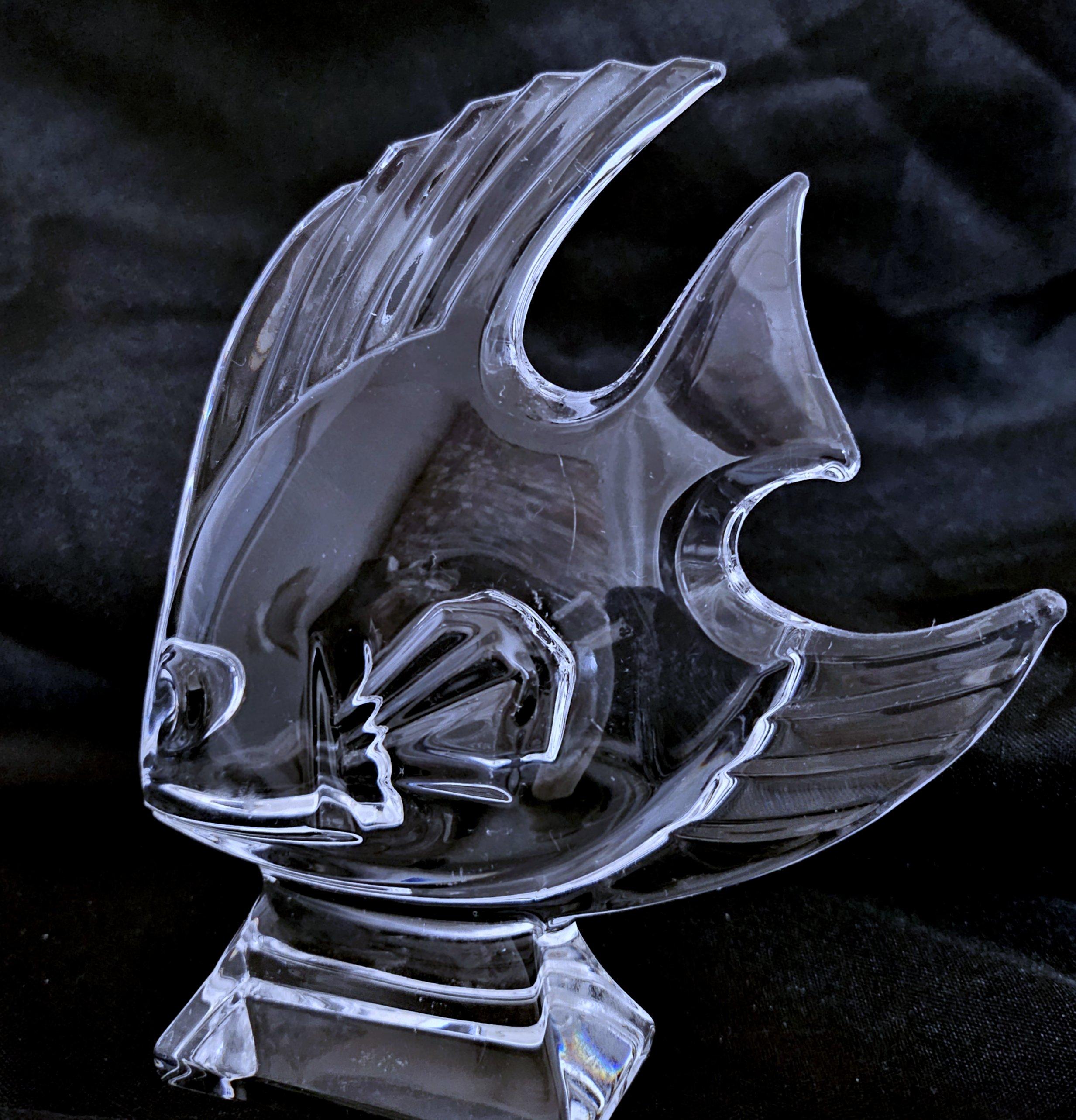 Sculpture de poisson en cristal - vintage en vente 2