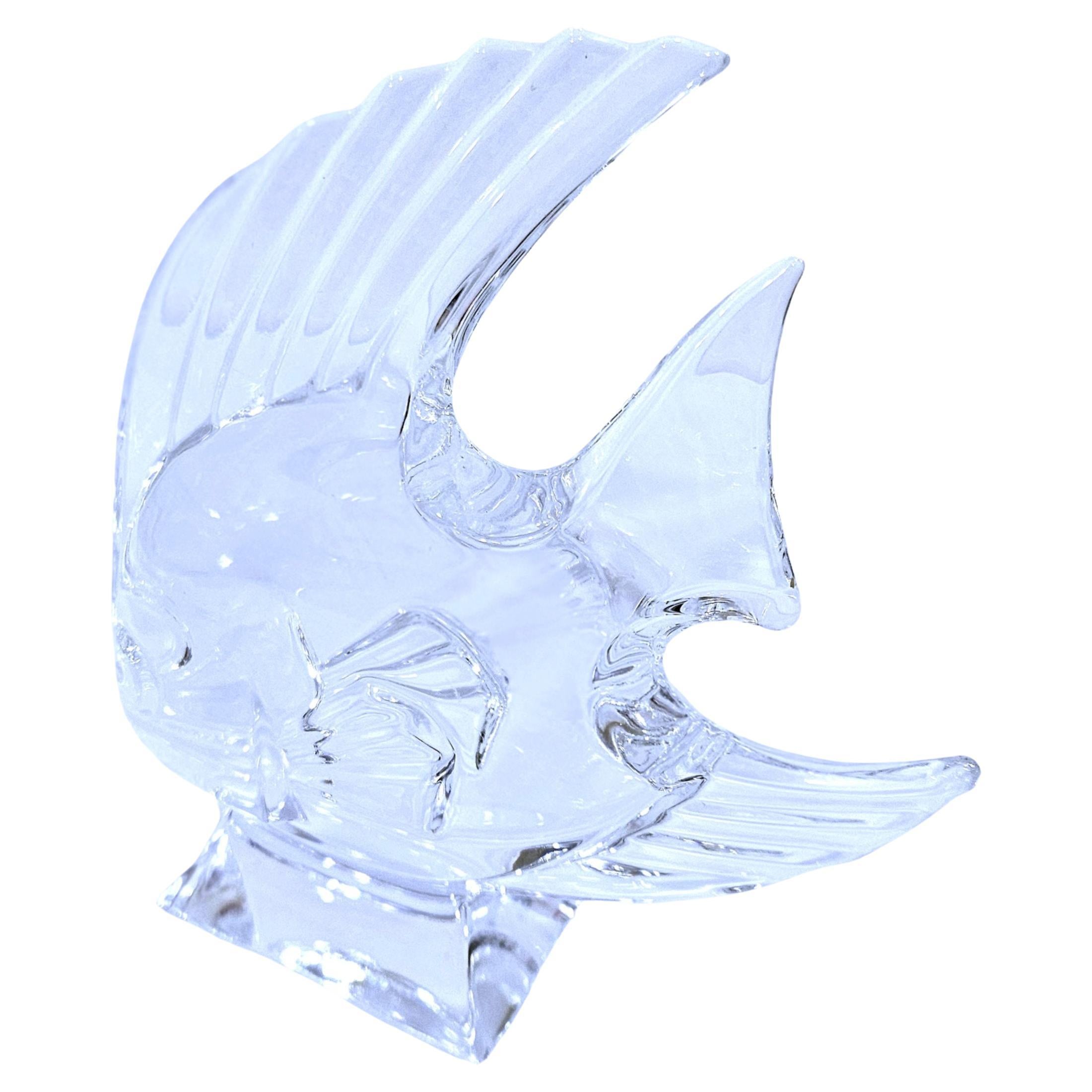 Sculpture de poisson en cristal - vintage en vente