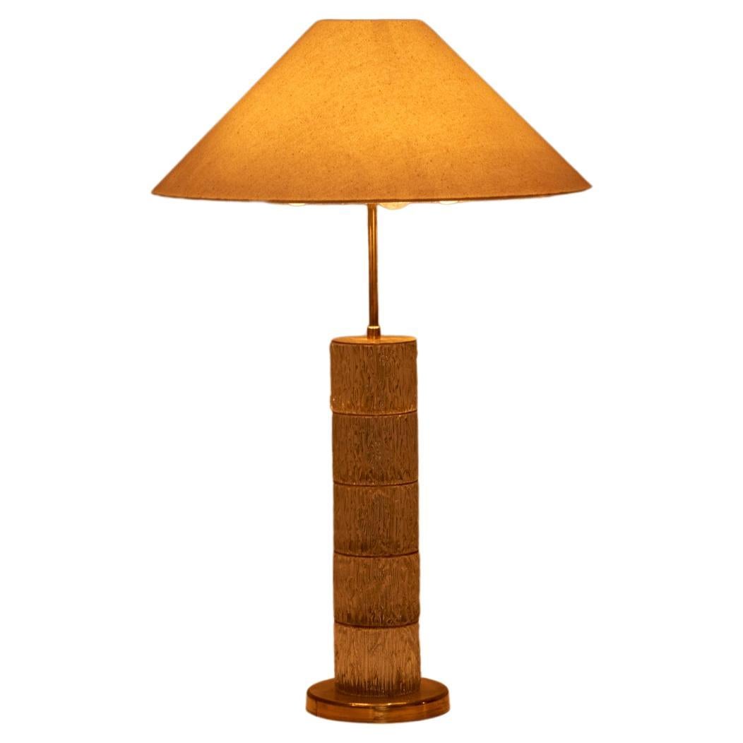Crystal Floor Lamp with Brass Elements, 1970s For Sale